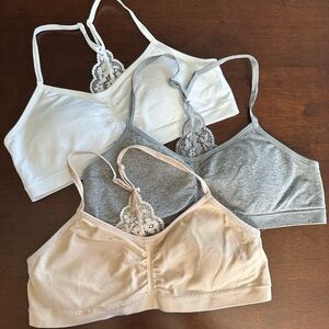 Set of 3 maidenform girl bralettes - XL